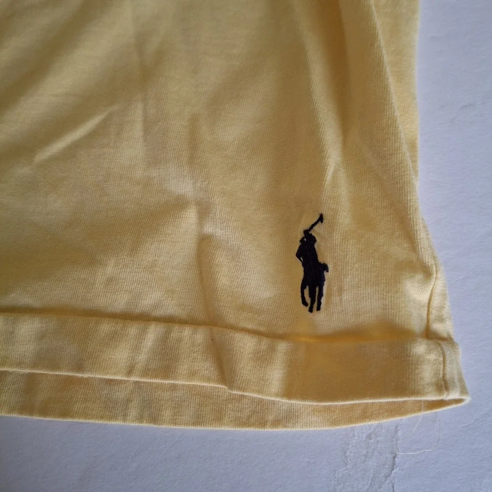 Polo Ralph Lauren T Shirt Adult 4XB Yellow Front Logo Big Tall Short Sleeve